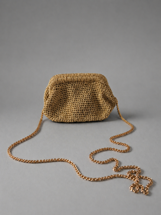 Handmade Midnight Gold Evening Bag