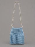 Blue Crochet Crossbody Bag